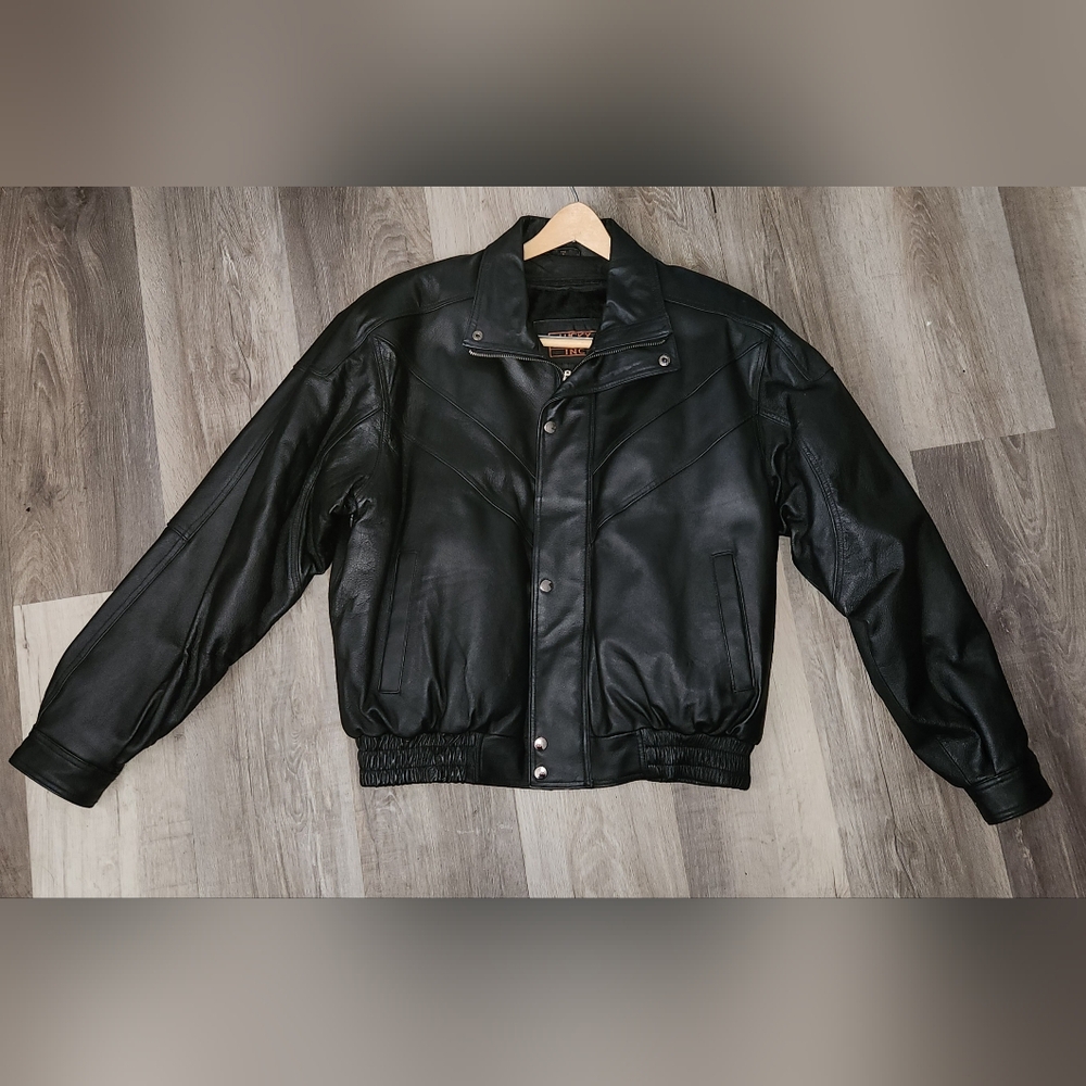 NWOT Unisex Leather Motorcycle Coat